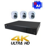 DIY Kit NYX 4ch NVR 2TB, 3 x DC6 6MP Ai Cameras