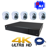 DIY Kit NYX 8ch NVR 3TB, 5 x DC6 6MP Ai Cameras